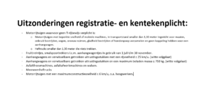 Uitzonderingen registratie- en kentekenplicht